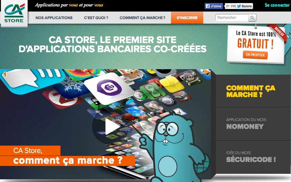 Credit agricole store crowdsourcing co-creation apps